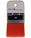 Belles and Whistles Scarlet Brush. A closeup image of our scarlet brush, with red bristles, on a transparent background.