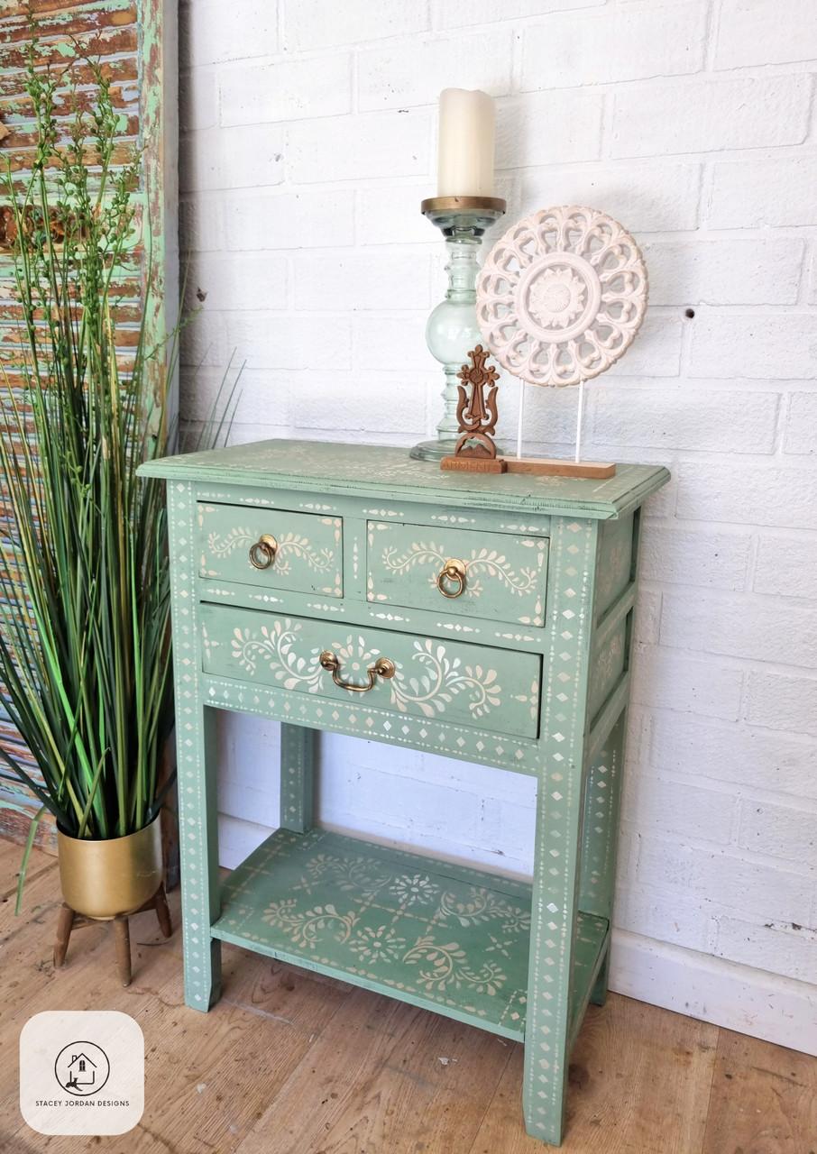 デカール ミラー シェルフ ヴィンテージ パステル ファンシー Bone Inlay - Stencil - Dixie Belle Paint Company