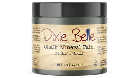 Jar of Dixie Belle Chalk Mineral Paint in Briar Patch on a white background