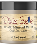 Jar of Dixie Belle Chalk Mineral Paint in Cobblestone color on a white background