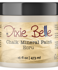 Jar of Dixie Belle Chalk Mineral Paint in Ecru color on a white background