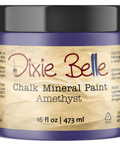 Jar of Dixie Belle Chalk Mineral Paint in Amethyst color on a white background