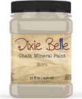 Jar of Dixie Belle Chalk Mineral Paint in Ecru color on a white background