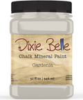 Jar of Dixie Belle Chalk Mineral Paint in Gardenia color on a white background