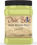 Jar of Dixie Belle Chalk Mineral Paint in Limeade color on a white background