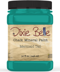 Jar of Dixie Belle Chalk Mineral Paint in Mermaid Tail color on a white background