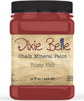 Jar of Dixie Belle Chalk Mineral Paint in Rusty Nail color on a white background