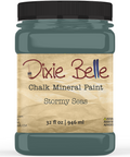 Jar of Dixie Belle Chalk Mineral Paint in Stormy Seas color on a white background
