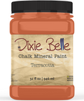 Jar of Dixie Belle Chalk Mineral Paint in Terracotta color on a white background