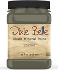 Jar of Dixie Belle Chalk Mineral Paint in Thicket color on a white background
