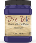 Jar of Dixie Belle Chalk Mineral Paint in Amethyst color on a white background