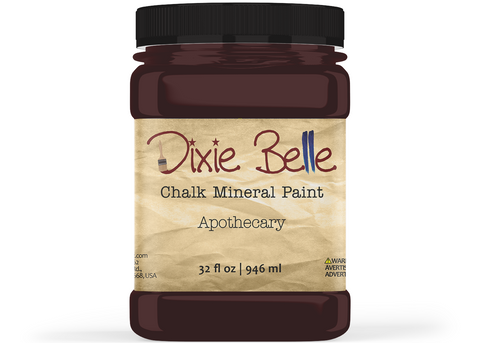 Jar of Dixie Belle Chalk Mineral Paint in Apothecary color on a white background