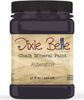Jar of Dixie Belle Chalk Mineral Paint in Aubergine color on a white background