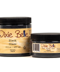 Two jars of Dixie Belle Black Glaze on a white background