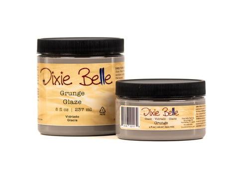 Two jars of Dixie Belle Grunge Glaze on a white background