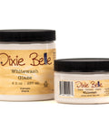 Two jars of Dixie Belle Whitewash Glaze on a white background