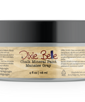 Jar of Dixie Belle Chalk Mineral Paint in Manatee Gray color on a white background