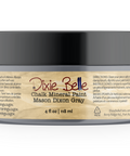 Jar of Dixie Belle Chalk Mineral Paint in Mason Dixon Gray color on a white background