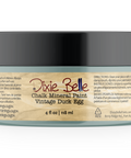 Jar of Dixie Belle Chalk Mineral Paint in Vintage Duck Egg color on a white background