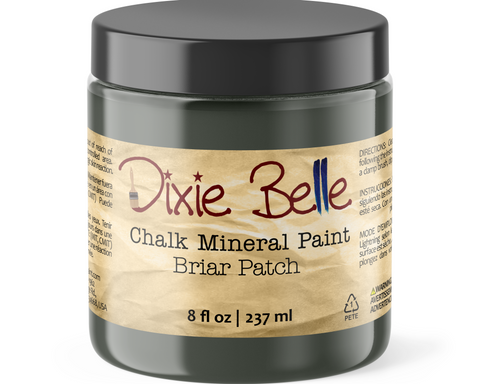 Jar of Dixie Belle Chalk Mineral Paint in Briar Patch on a white background