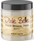 Jar of Dixie Belle Chalk Mineral Paint in Ecru color on a white background