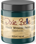 Jar of Dixie Belle Chalk Mineral Paint in Heirloom color on a white background