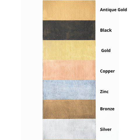 Color swatch with horizontal stripes in various colors labeled from top to bottom.