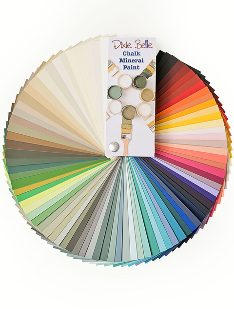 Color swatch book with Dixie Belle branding on a white background