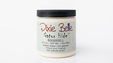 Jar of 8 oz. 'Dixie Belle Egghsell Gator Hide' product on a white background