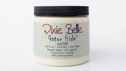 Jar of 16 oz. Dixie Belle Gator Hide Satin on a white background