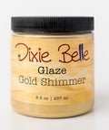 Jar of Dixie Belle Glaze Gold Shimmer on a white background