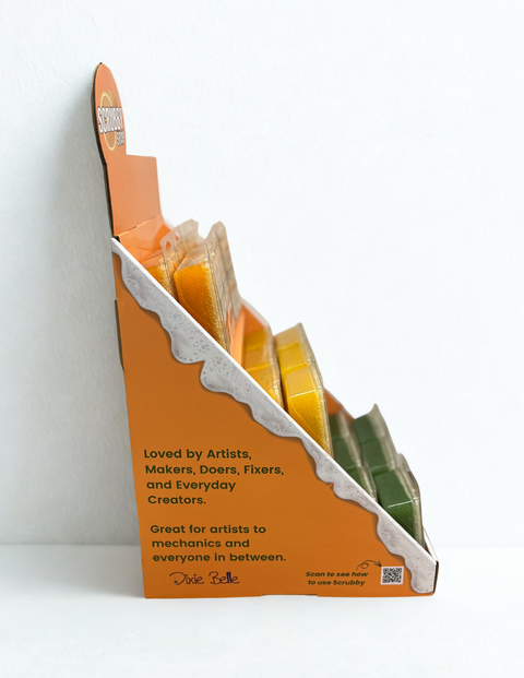 Scrubby display stand on a white background