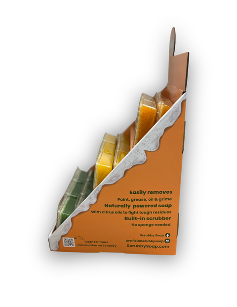 Scrubby display stand on a white background