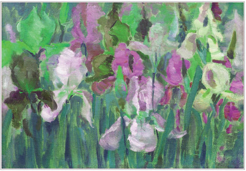 Belles and Whistles Blooming Iris - A1 Rice Decoupage Paper. Image of the Blooming Iris Decoupage paper with a white background.