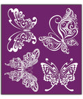Belles and Whistles Butterflies - Silkscreen Stencil provides an extra decorative touch to any project!
The patterns of butterflies on the Butterflies - Silkscreen Stencil.
