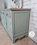 Belles and Whistles Mudcloth - Stencil provides an extra decorative touch to any project! Teal dresser chalk painted with Stencil raised on the side..