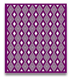 Belles and Whistles Patterns - Silkscreen Stencil provides an extra decorative touch to any project! Belles and whistle silkscreen stencil pattern design two diamond shapes.