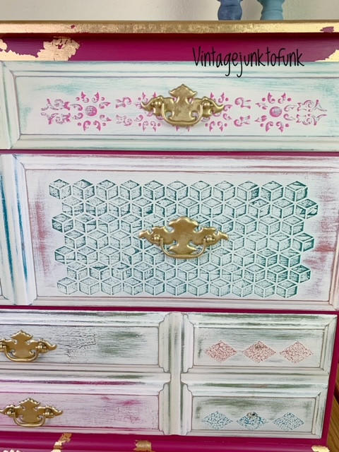 Trippy Blocks - Stencil - Dixie Belle Paint Company