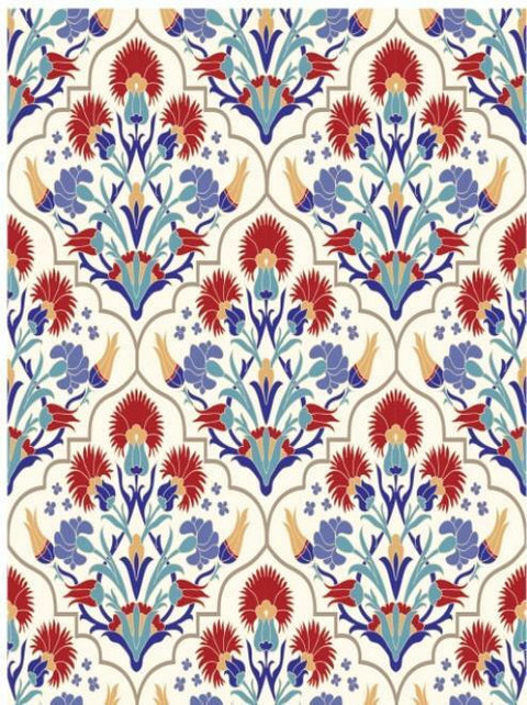 Belles and Whistles Whimsical Mediterranean - Rice Decoupage Paper is a simple way to visually enhance any surface of your project!  A close-up picture of the Whimsical Mediterranean Rice Decoupage Paper.