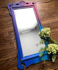 Dixie Belle Paint Amethyst Chalk Mineral Paint is the perfect paint for any DIY project! Mirror painted with various Chalk Mineral Paint colors fading from pink to blue to purple using our Amethyst Chalk Mineral Paint.