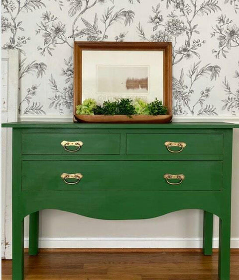 dark green chalk paint dresser Refinishing Furniture With Pure & Original Paint