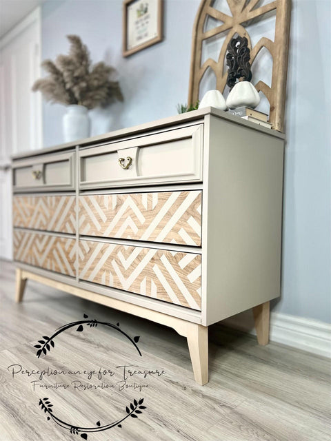 french linen chalk paint dresser Painted French Dresser Makeover