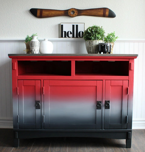 red chalk paint dresser Dark Cherry Red Chalk Paint | Burgundy