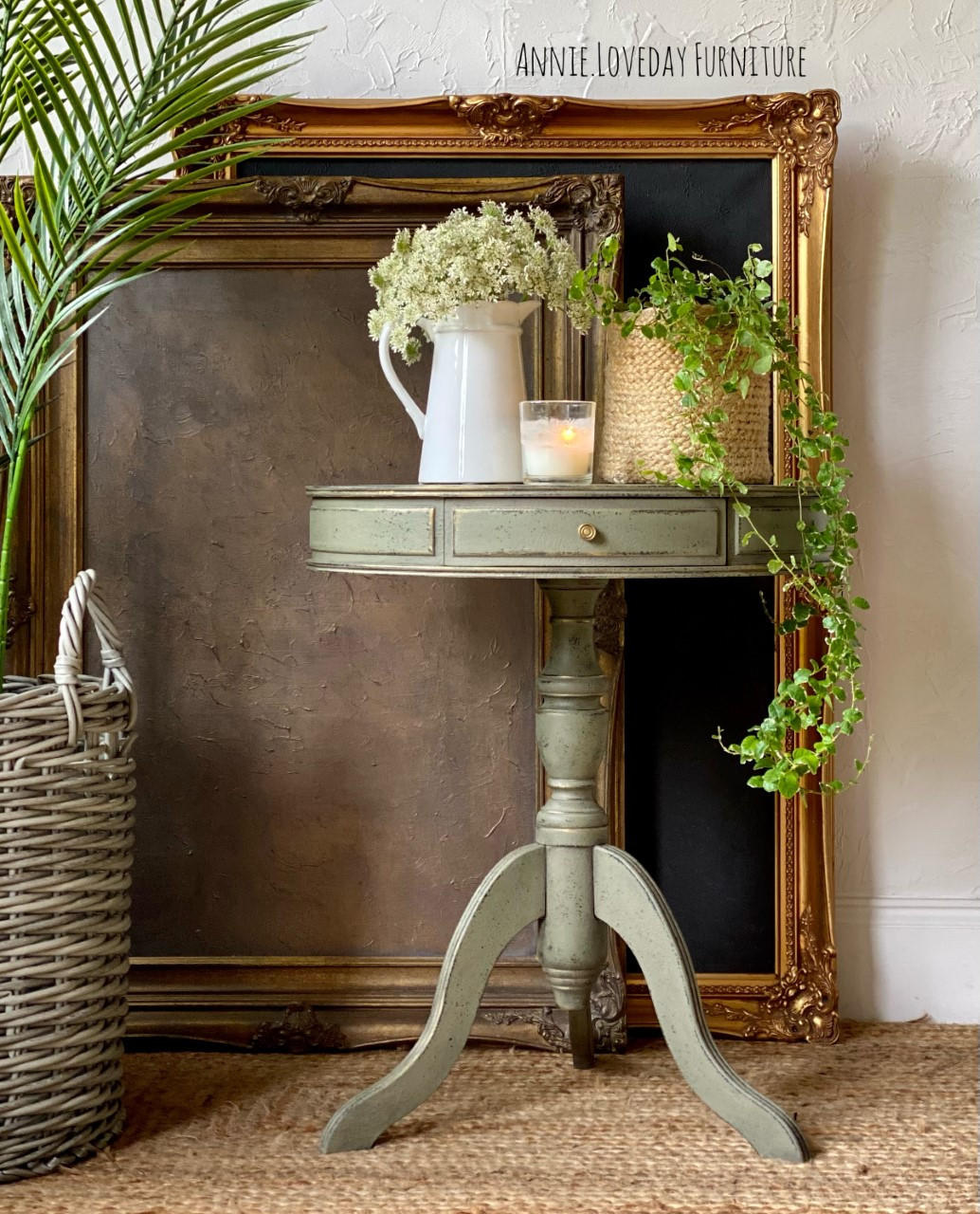 デコパージュꔛ‬ꕤインテリア雑貨♡ハサミホルダー&マルチBOX♡スズランリメイク Spanish Moss Chalk Mineral Paint - Dixie Belle Paint Company