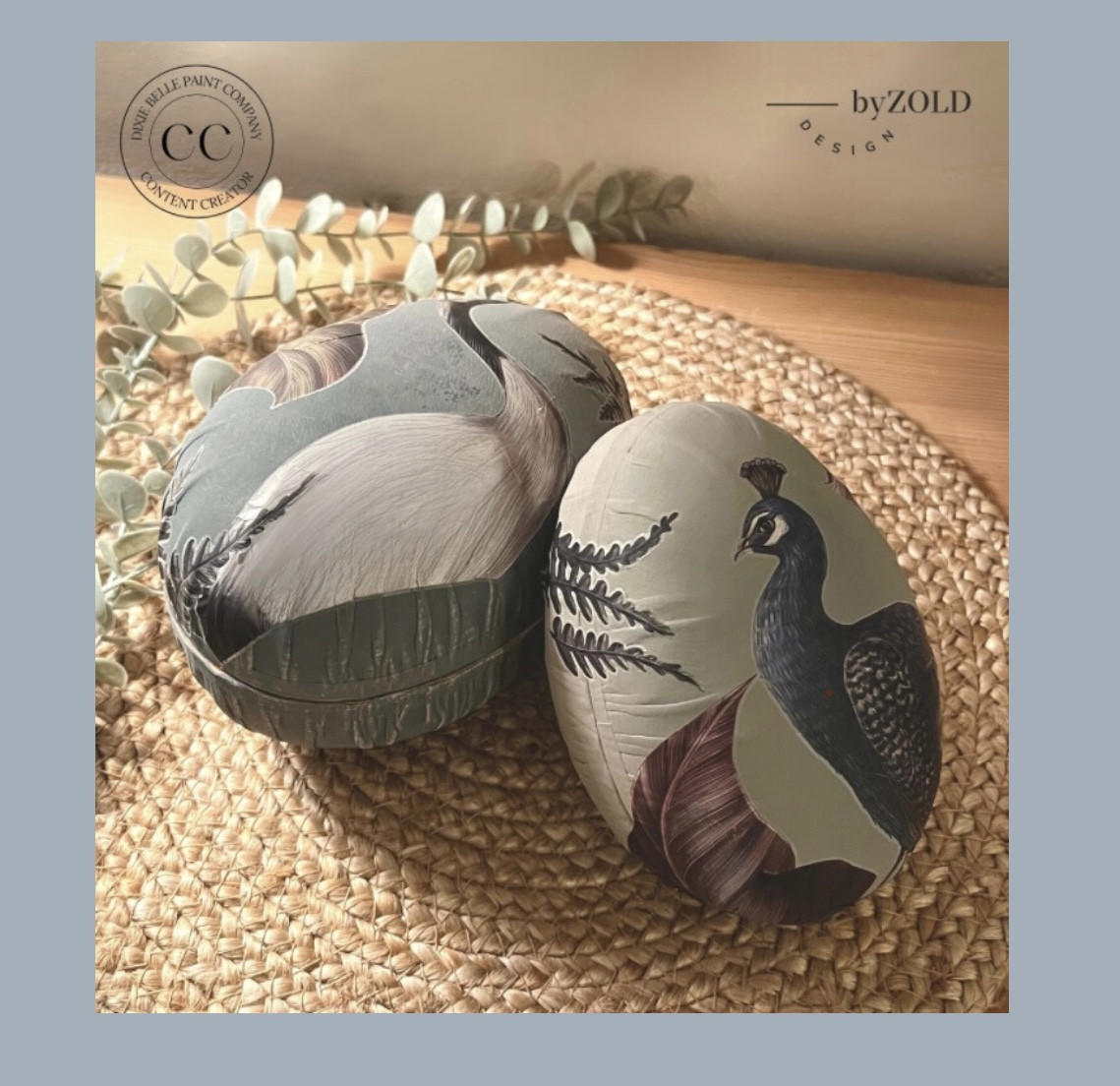 Elegant Avian Flora - Small Transfer - Dixie Belle Paint Company