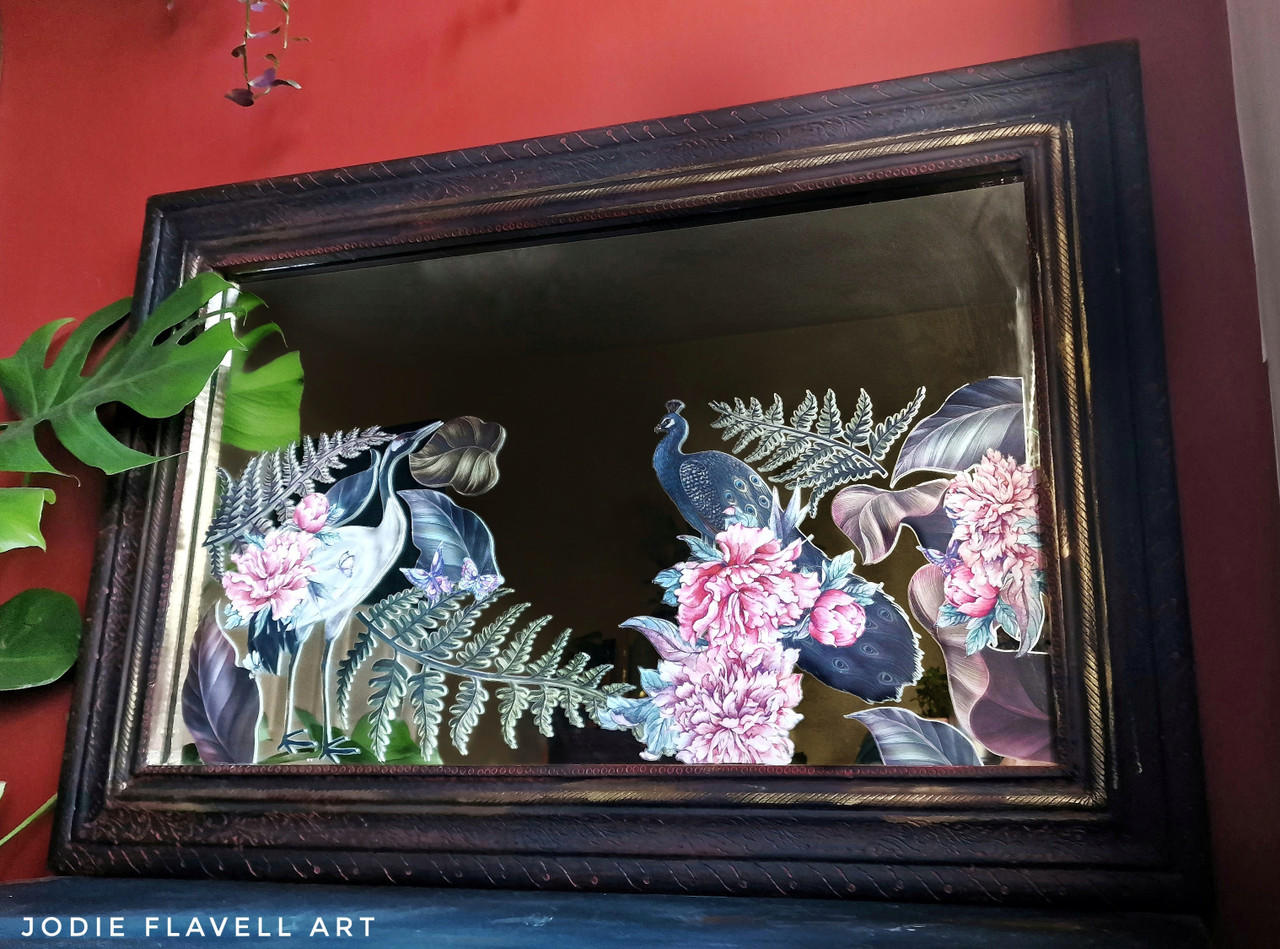 Elegant Avian Flora - Small Transfer - Dixie Belle Paint Company