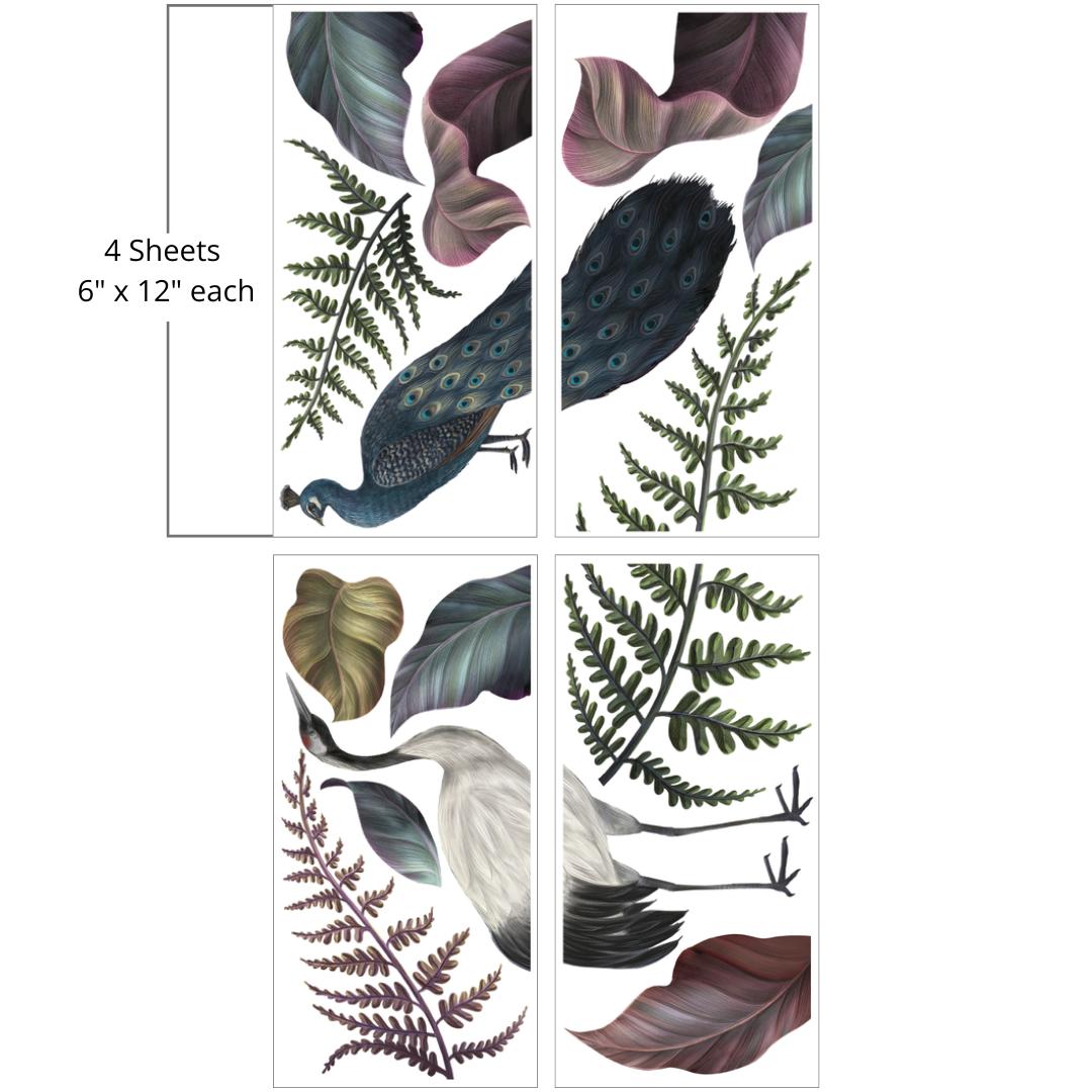 Elegant Avian Flora - Small Transfer - Dixie Belle Paint Company