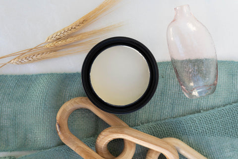 Prairie Dawn Terra Clay Paint provides endless possibilities for your imagination and can be used on wood, canvas, tile, fabric and more! Open can of a cream clay paint Staged with wheat, wood chain and a glass bottle.