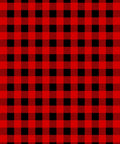 Three Christmas-themed fabric patterns: on the right, a red and black buffalo check pattern.