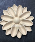 WoodUBend Floral Applique #6098 (Set of 2) is the perfect mouldable embellishment for any project!
The round Floral Applique #6098 (Set of 2) staged flat on a black background.